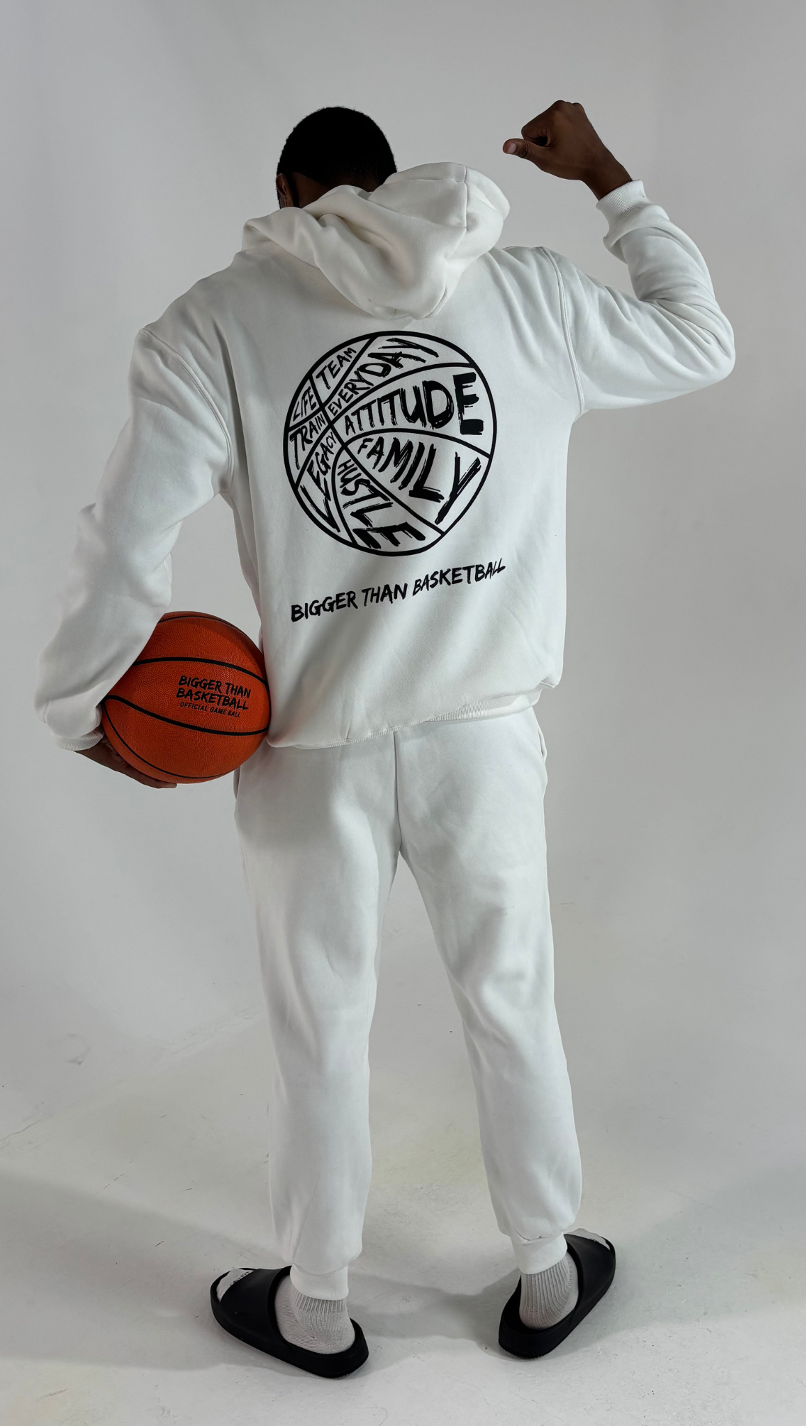 Bigger Than Basketball White Hoodie