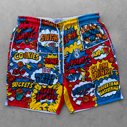 Comic Book Basketball Shorts