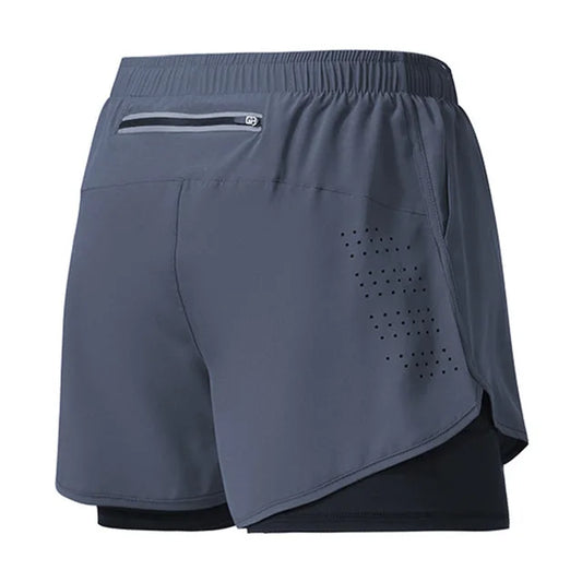 Men’s Quick-Dry 2-in-1 Running Shorts for Gym Training