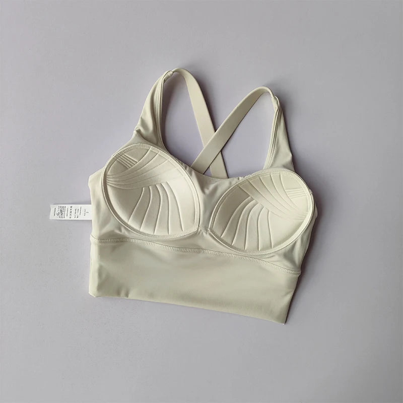 High-Support Sports Bra for Running and Fitness