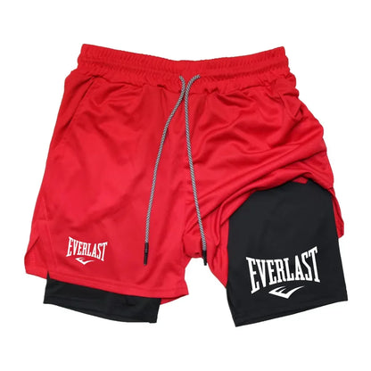 Men’s 2-in-1 Running Shorts for Gym and Jogging