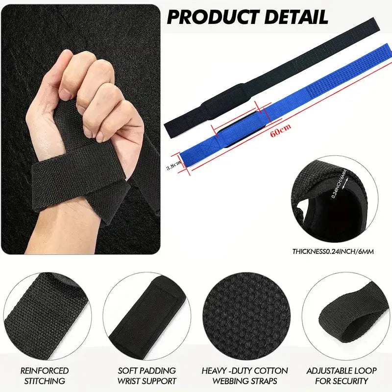 Adjustable Weightlifting Wrist Straps for Gym Training