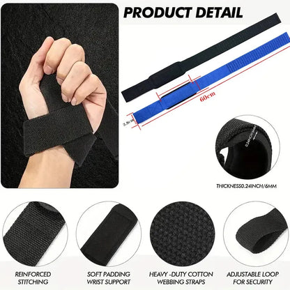 Adjustable Weightlifting Wrist Straps for Gym Training