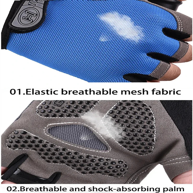 Fingerless Gym Gloves for Weightlifting and Cycling
