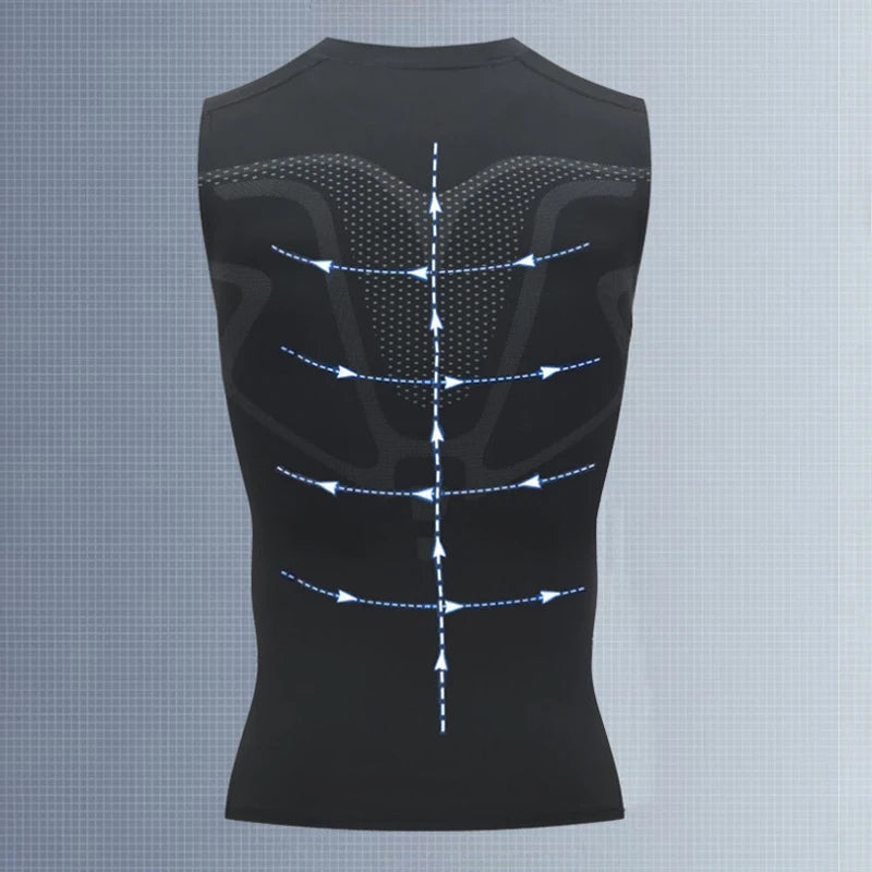 Men’s Sleeveless Compression Tank Top for Gym Training