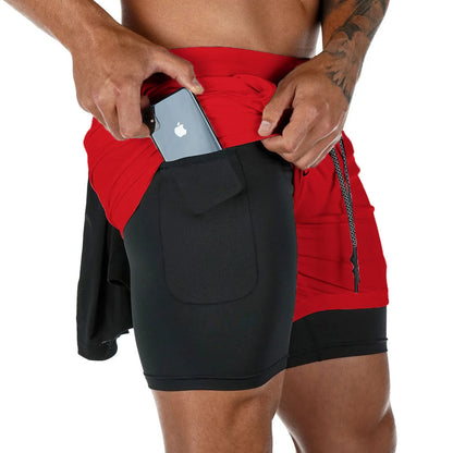 Men’s Camo 2-in-1 Quick-Dry Workout Shorts