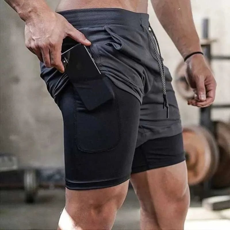 Men’s Camo 2-in-1 Quick-Dry Workout Shorts