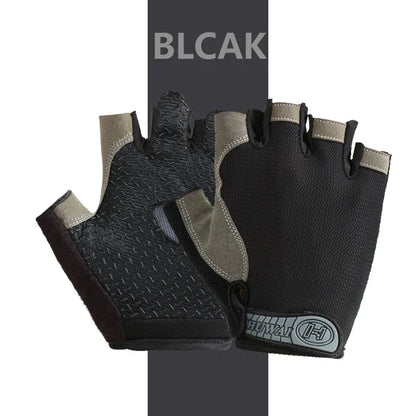 Fingerless Gym Gloves for Weightlifting and Cycling