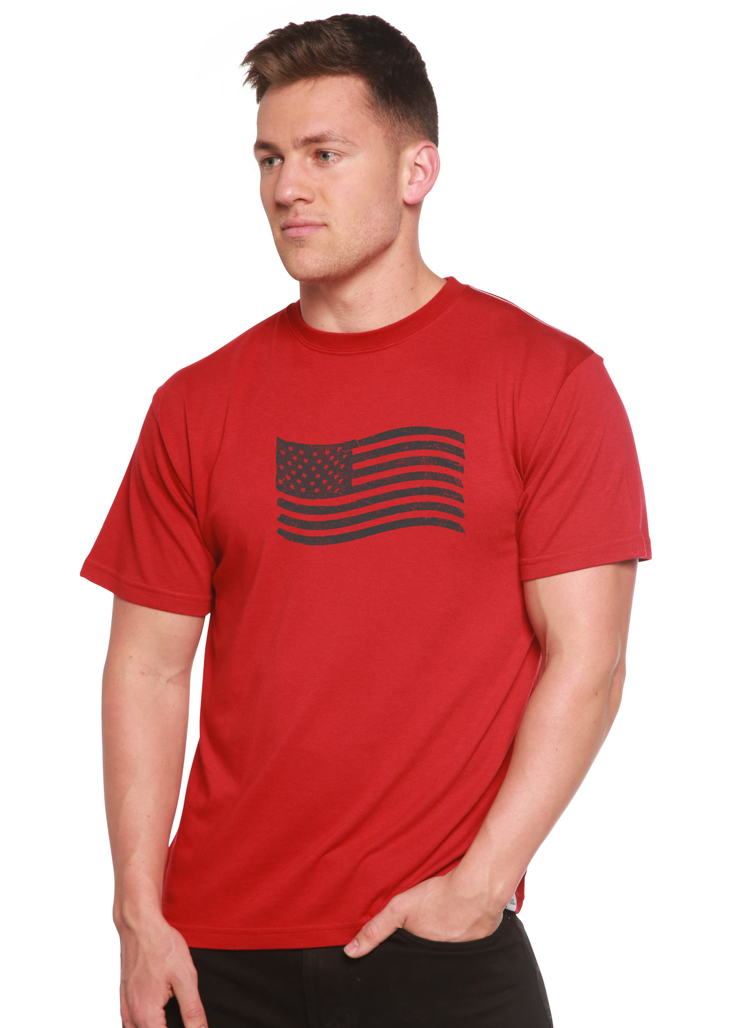 Men’s American Flag Bamboo Graphic T-Shirt