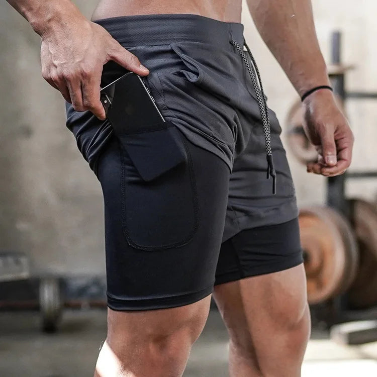 Men’s Camo 2-in-1 Quick-Dry Workout Shorts