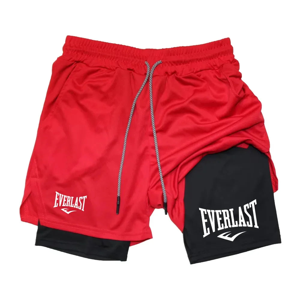 Men’s 2-in-1 Running Shorts for Gym and Jogging