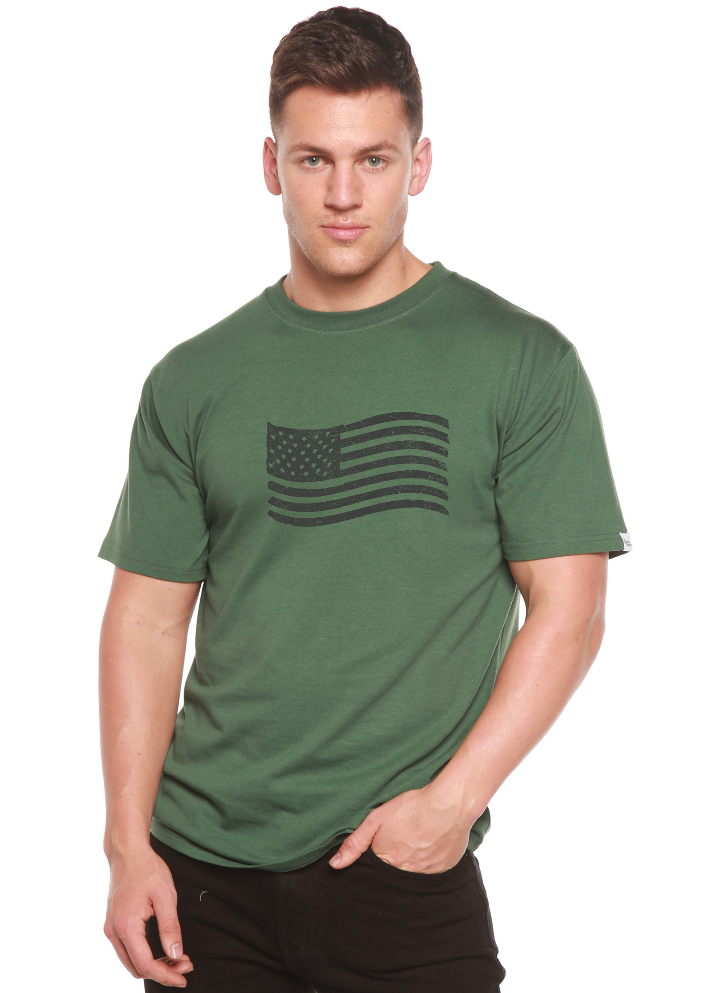 Men’s American Flag Bamboo Graphic T-Shirt