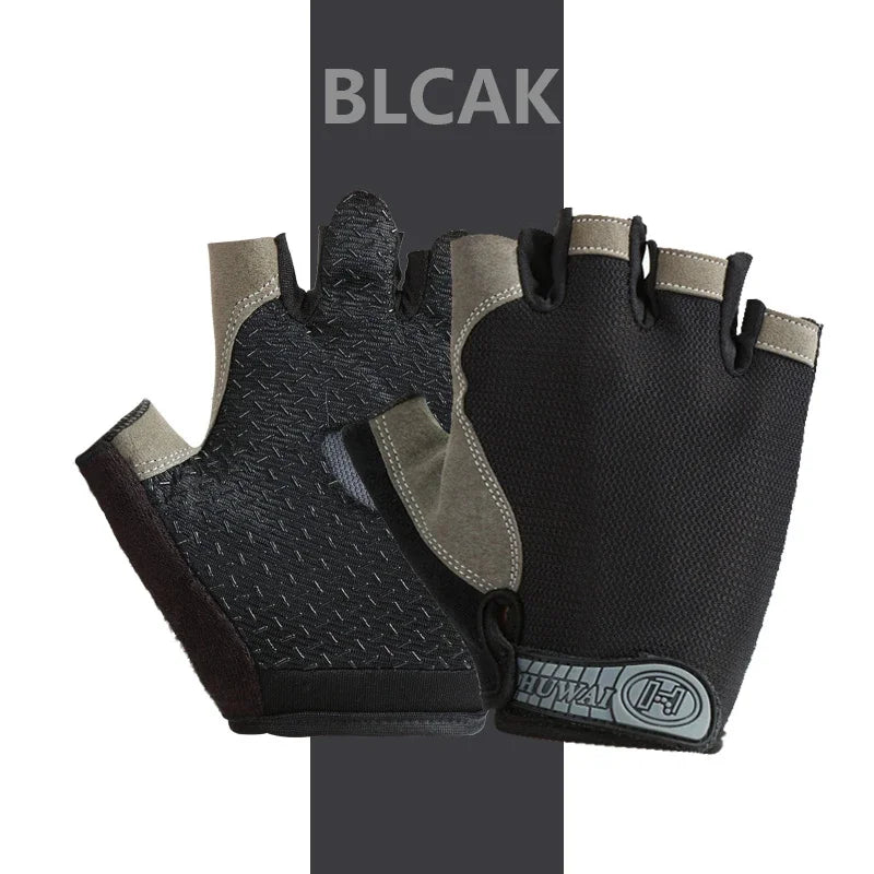 Fingerless Gym Gloves for Weightlifting and Cycling