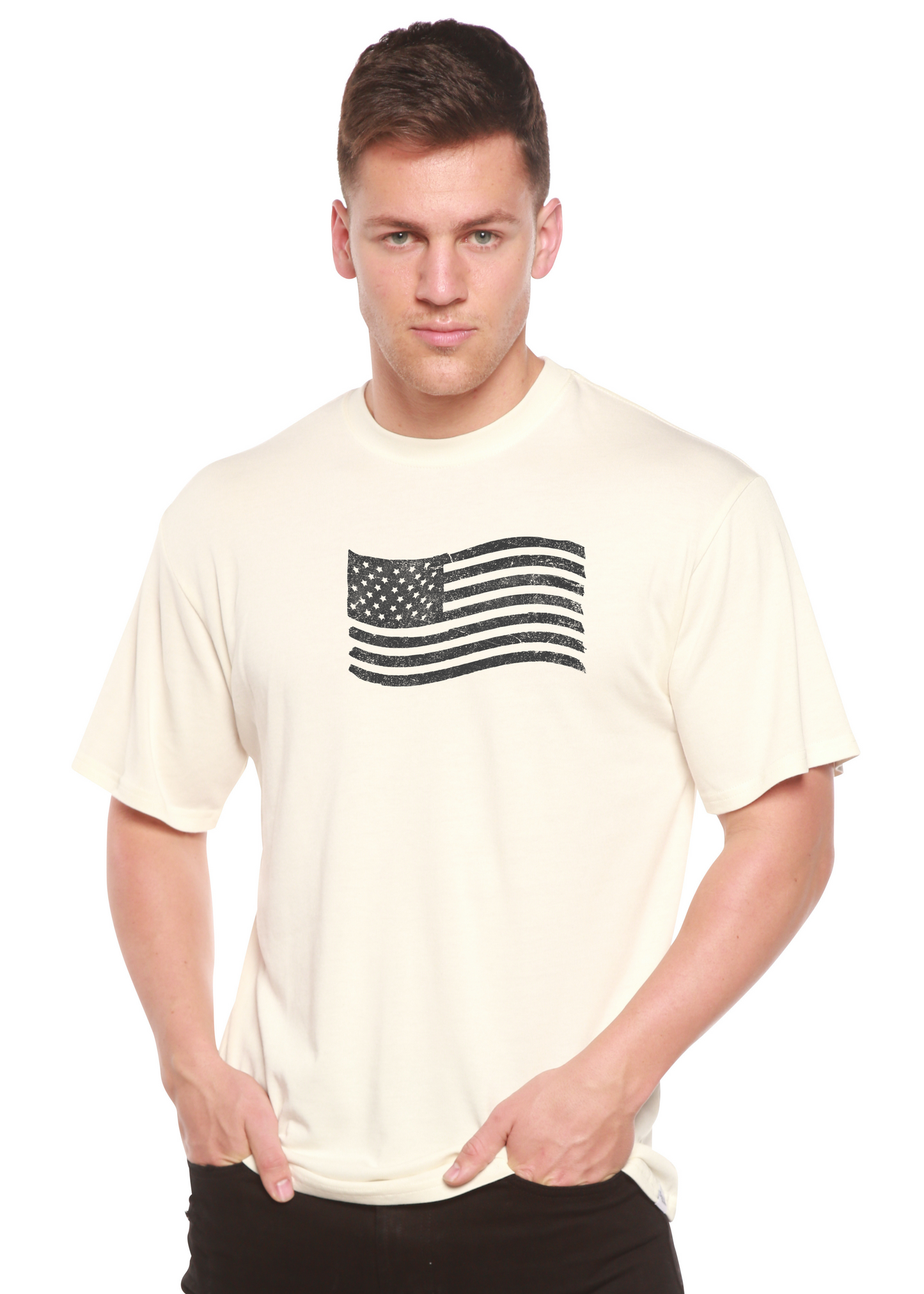 Men’s American Flag Bamboo Graphic T-Shirt