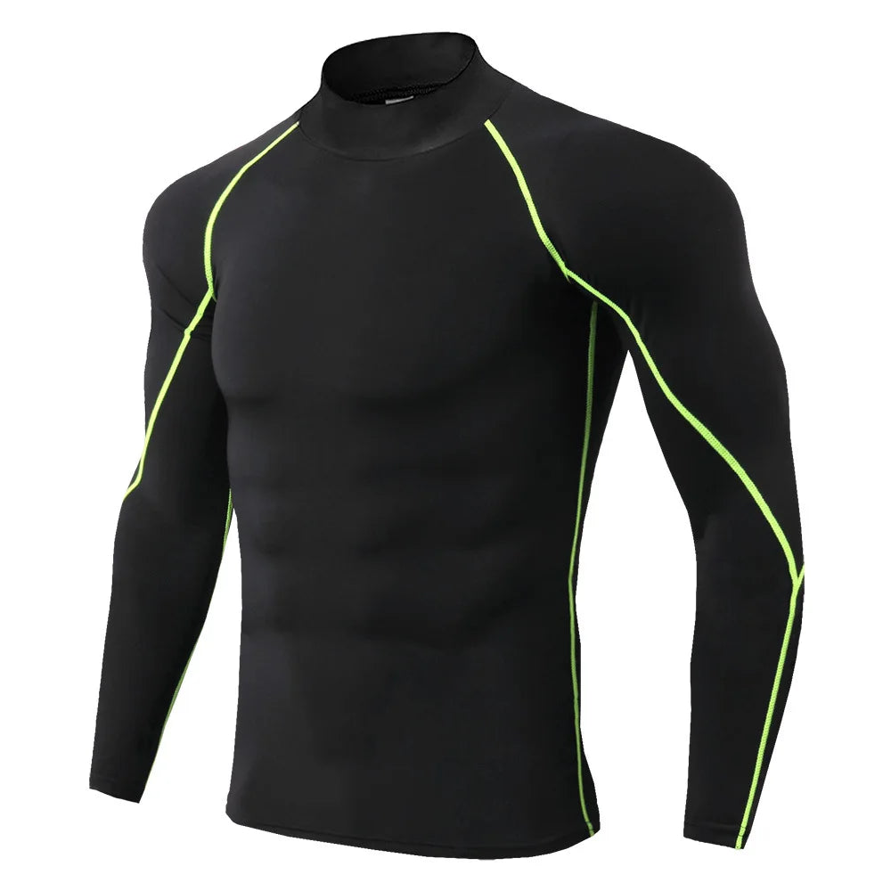 Men’s Long Sleeve Quick-Dry Compression Workout Shirt