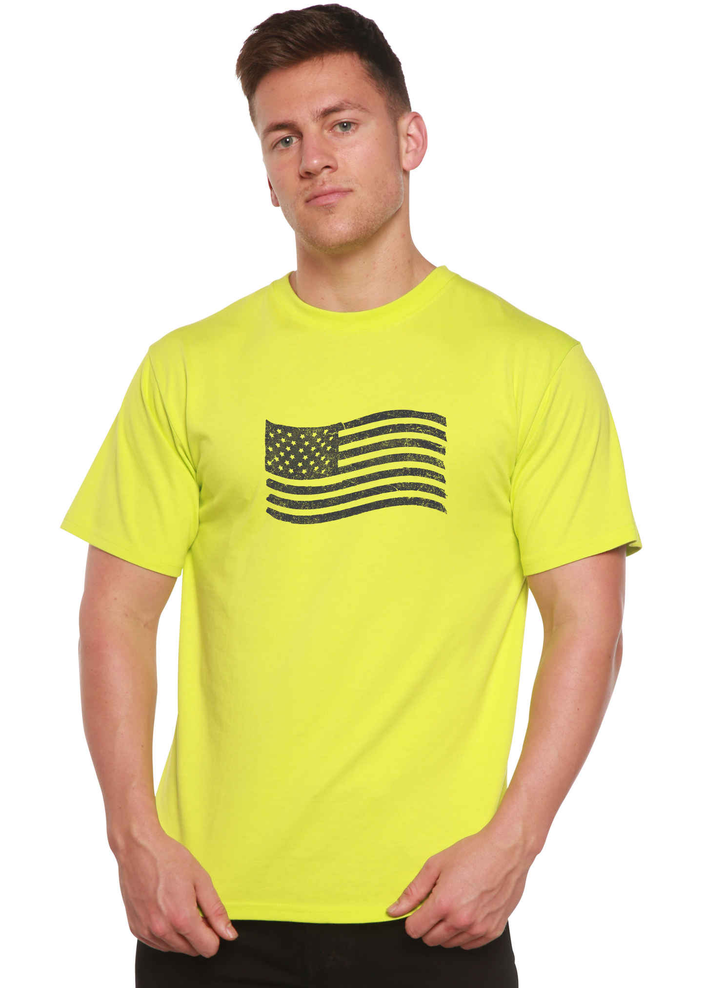 Men’s American Flag Bamboo Graphic T-Shirt