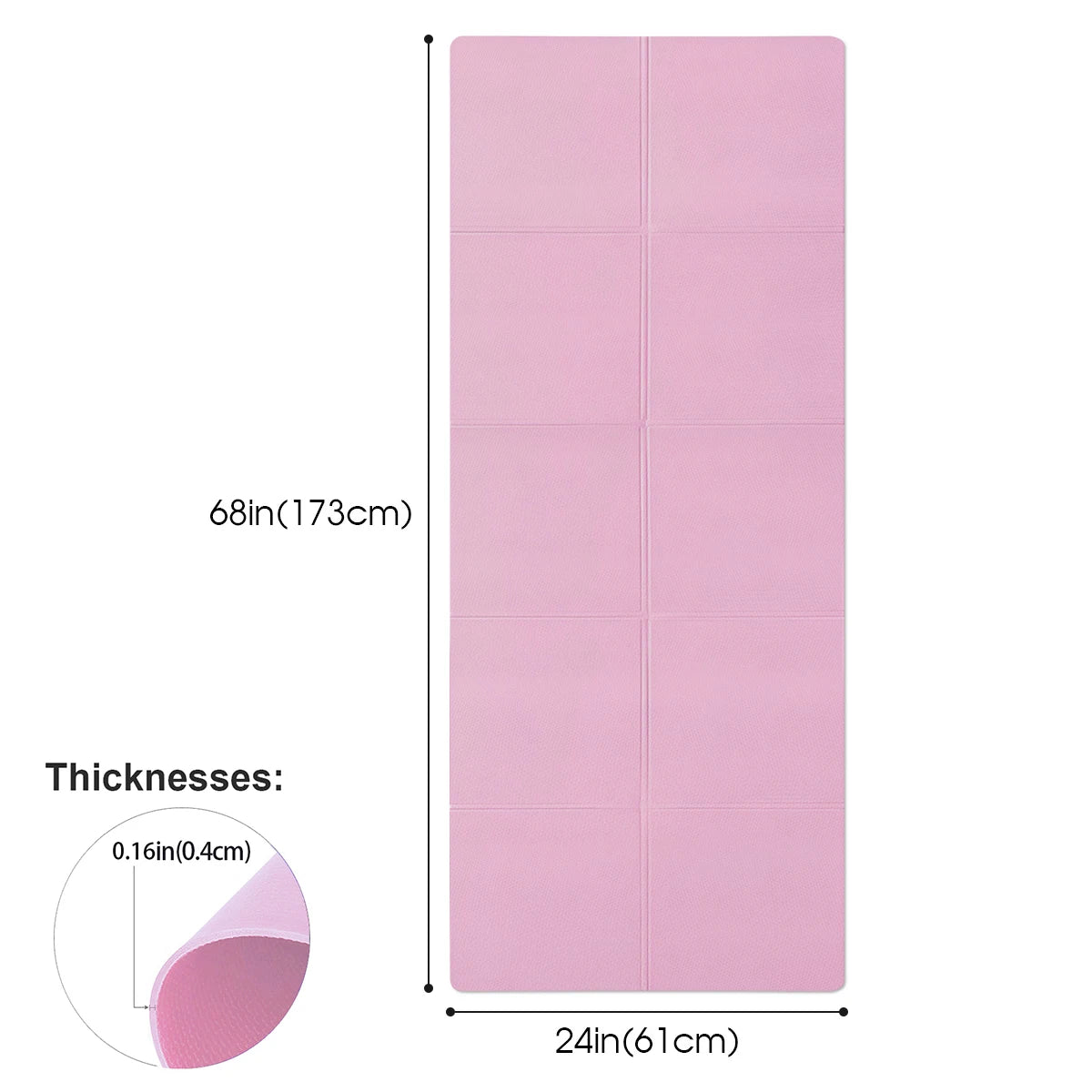 4mm Non-Slip EVA Yoga Mat for Pilates and Fitness