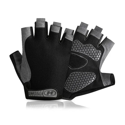 Fingerless Gym Gloves for Weightlifting and Cycling