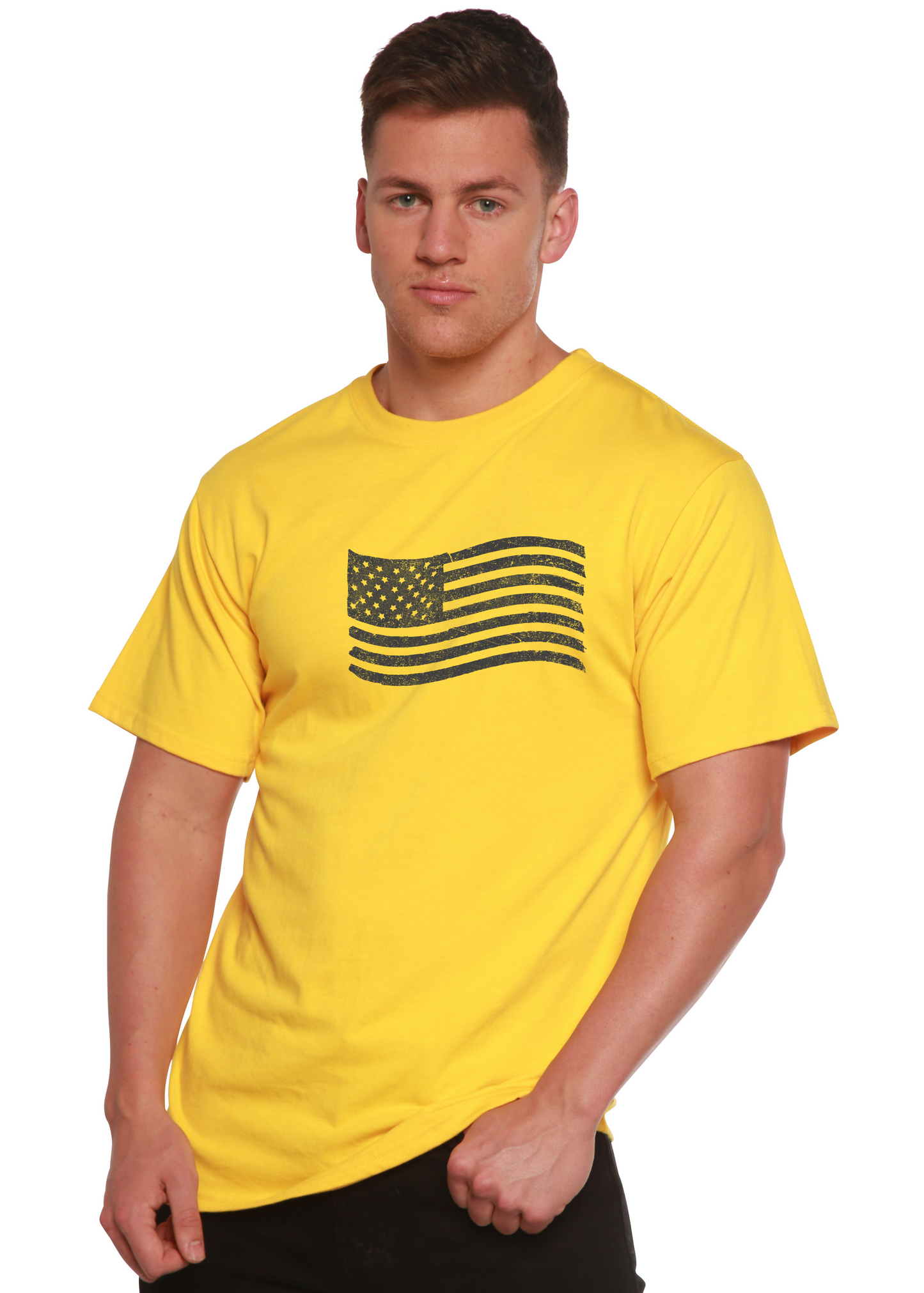 Men’s American Flag Bamboo Graphic T-Shirt