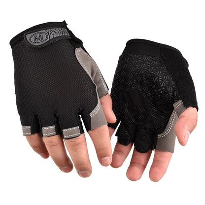 Fingerless Gym Gloves for Weightlifting and Cycling