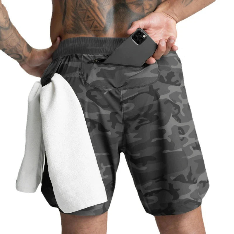 Men’s Quick-Dry Running Shorts for Fitness and Casual Wear