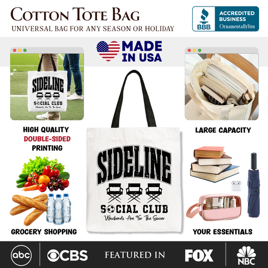 Soccer Game Day Tote Bag for Sports Fans