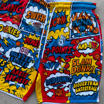 Comic Book Basketball Shorts