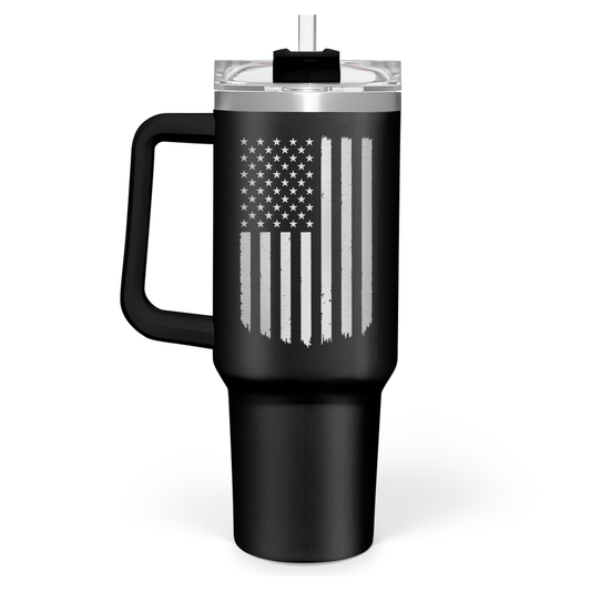 American Flag 40oz Insulated Tumbler with Handle