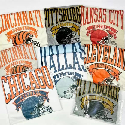 Customizable Football Fan Graphic T-Shirt