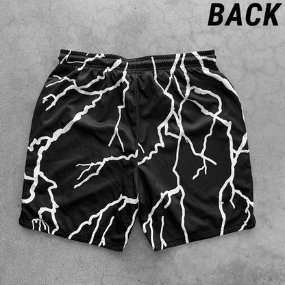 Lightning Strike Black Basketball Shorts