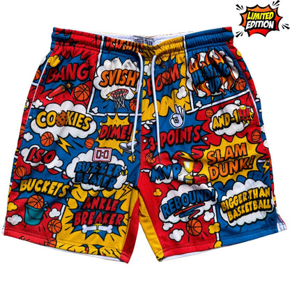 Comic Book Basketball Shorts