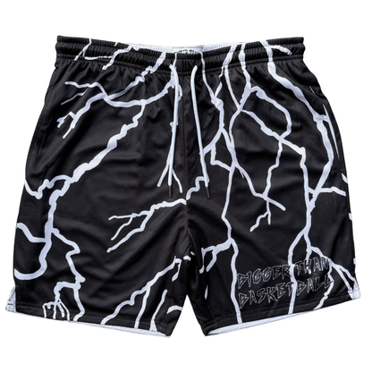 Lightning Strike Black Basketball Shorts