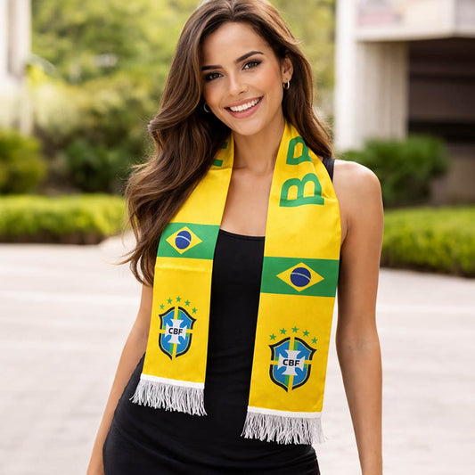 Brazil National Team World Cup Soccer Fringe Scarf