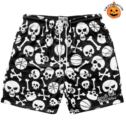 Buckets & Bones Black Basketball Shorts