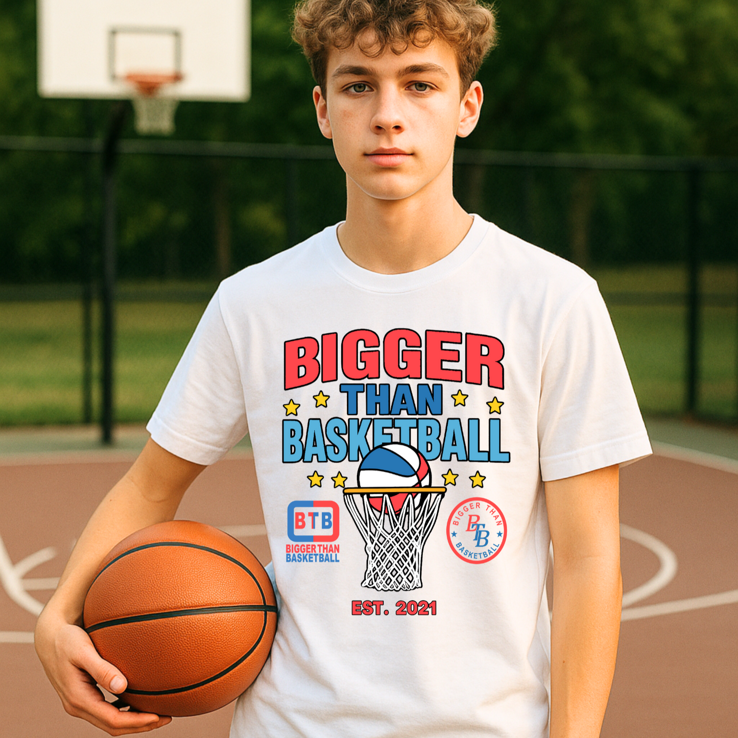 All-Star White Basketball T-Shirt