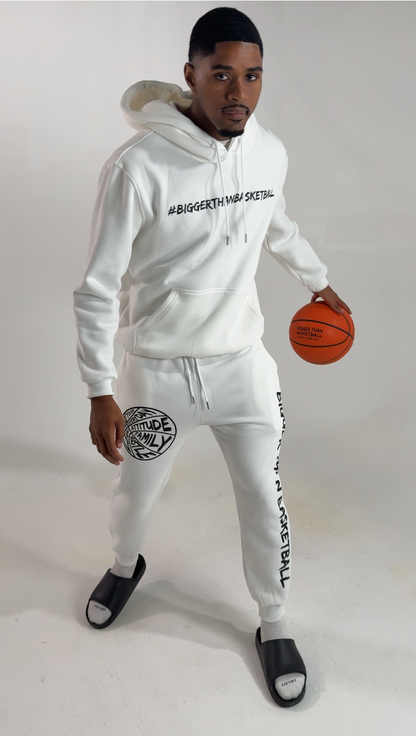 Bigger Than Basketball White Hoodie