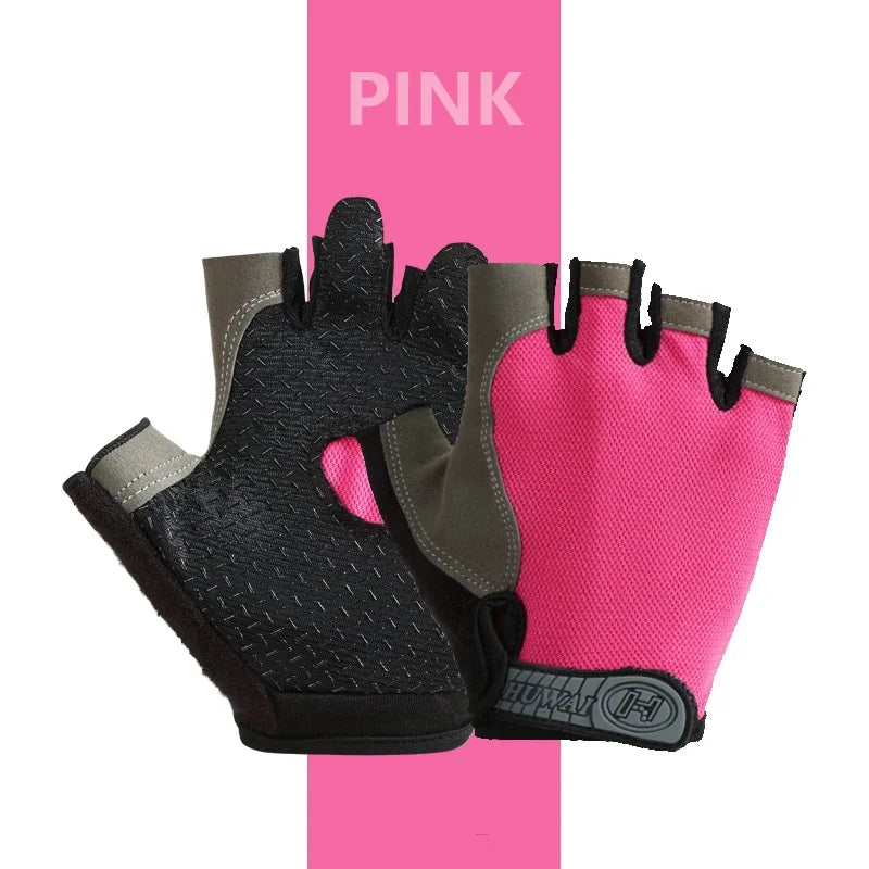 Fingerless Gym Gloves for Weightlifting and Cycling