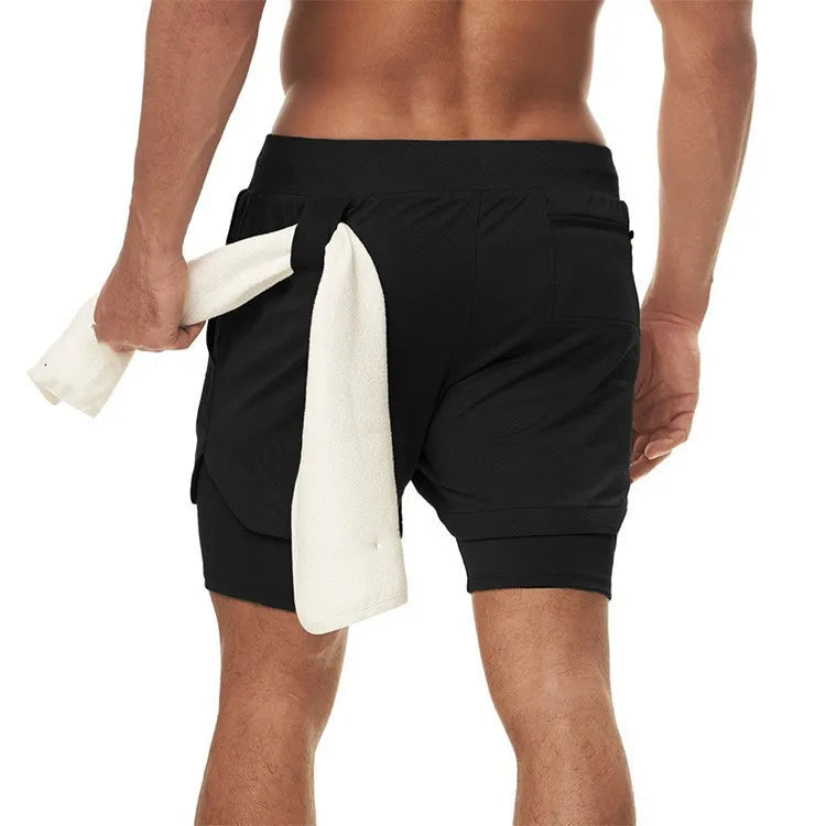 Men’s Camo 2-in-1 Quick-Dry Workout Shorts