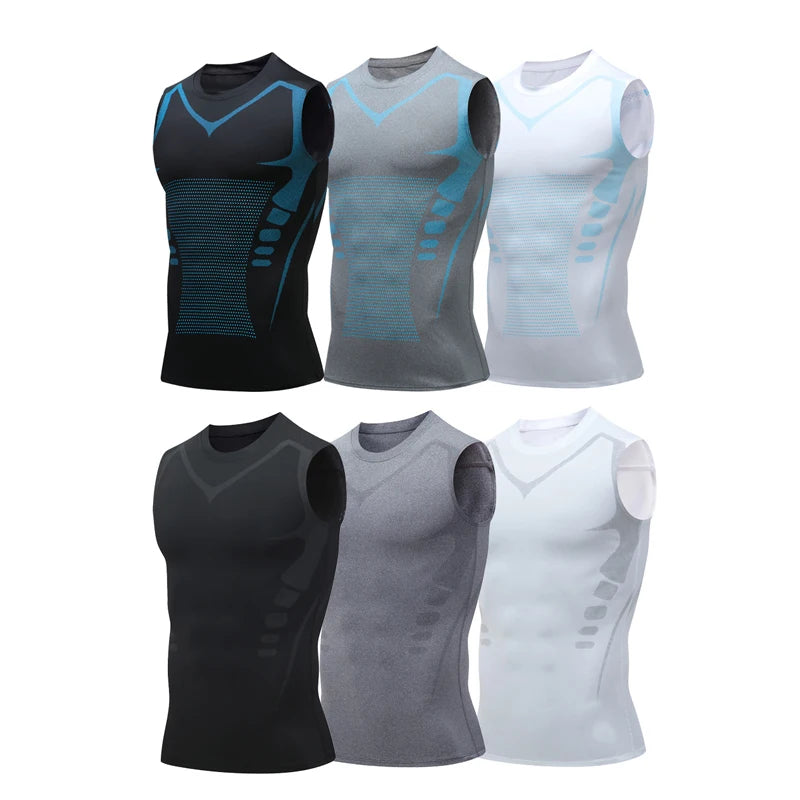 Men’s Sleeveless Compression Tank Top for Gym Training