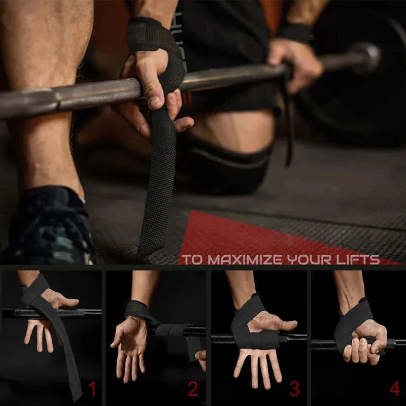 Adjustable Weightlifting Wrist Straps for Gym Training