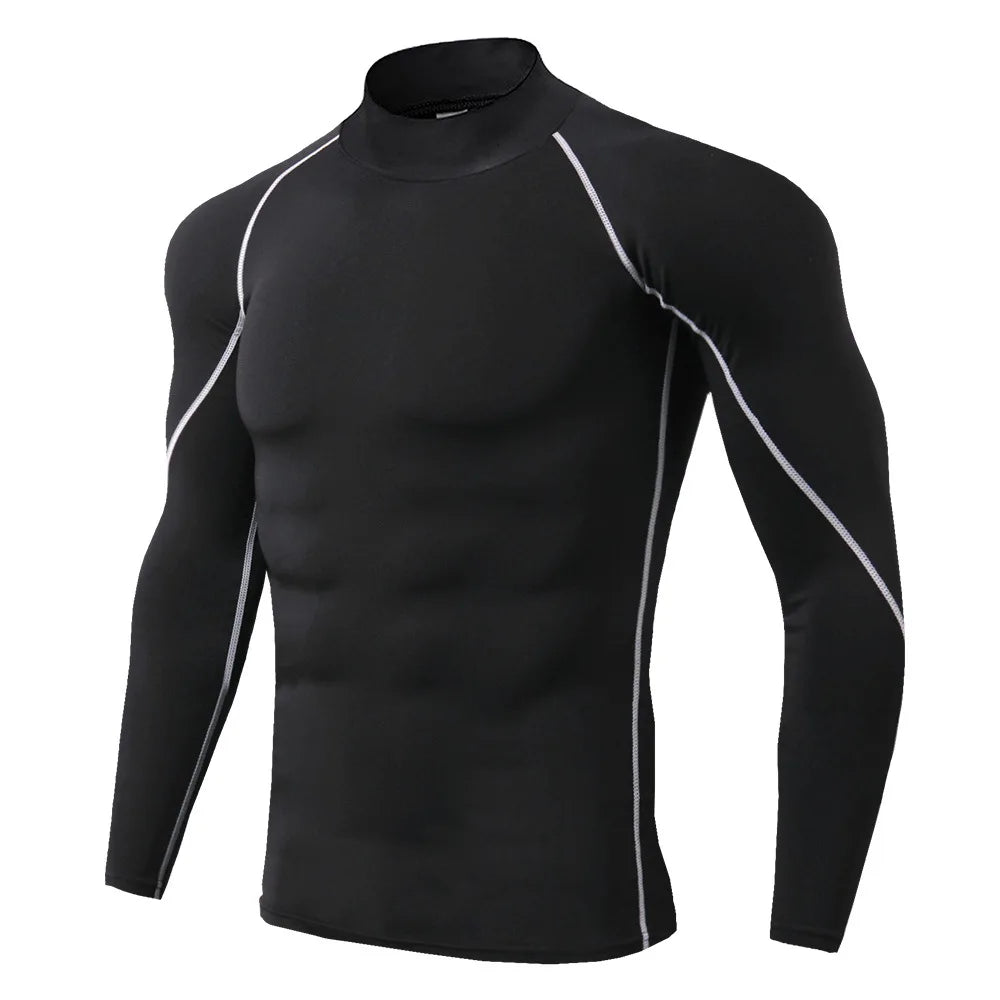 Men’s Long Sleeve Quick-Dry Compression Workout Shirt