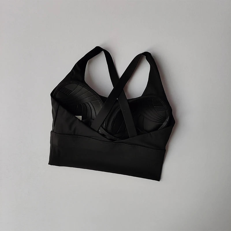 High-Support Sports Bra for Running and Fitness