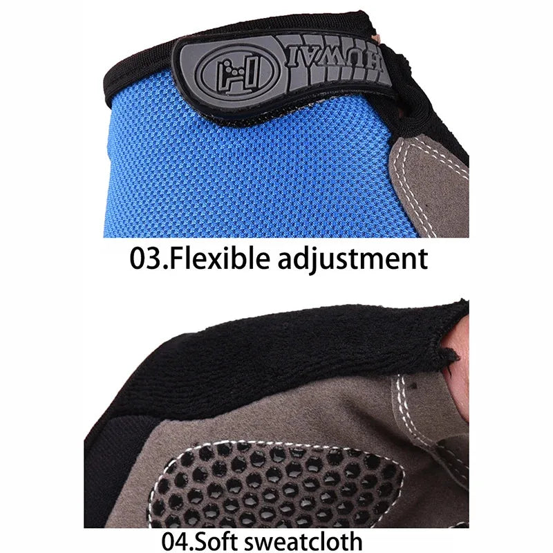 Fingerless Gym Gloves for Weightlifting and Cycling