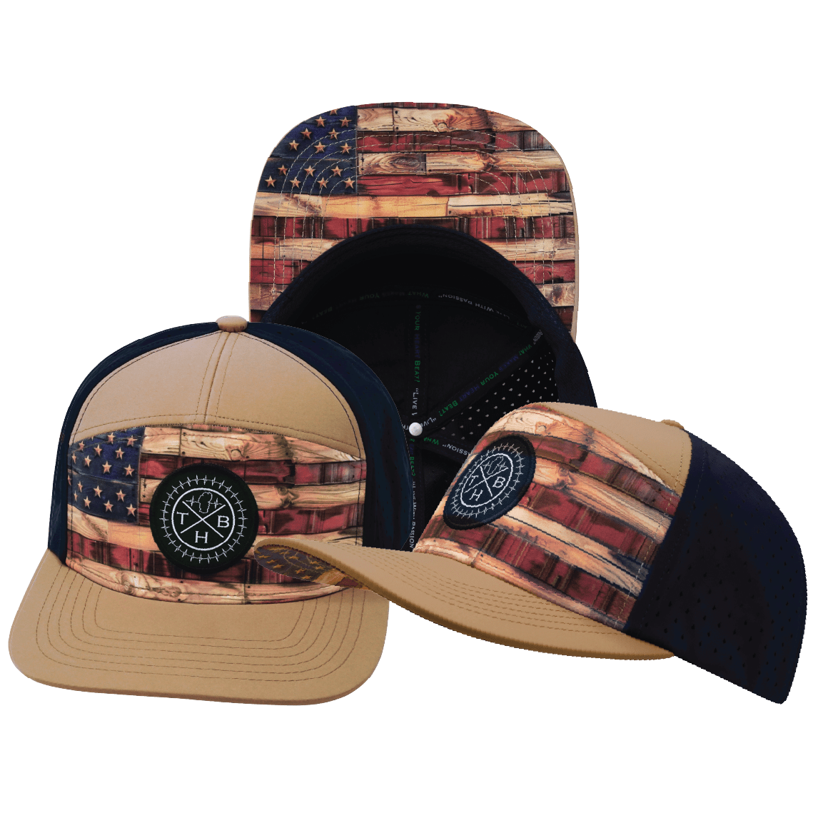 Adult Color Vibes Stained Flag Flat Bill Hat