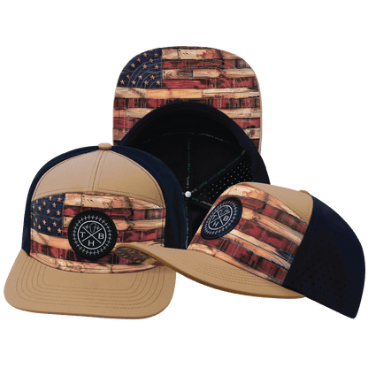 Adult Color Vibes Stained Flag Flat Bill Hat