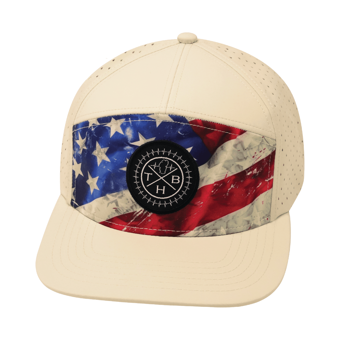 Adult Color Vibes Rugged Flag Laser Mesh Hat