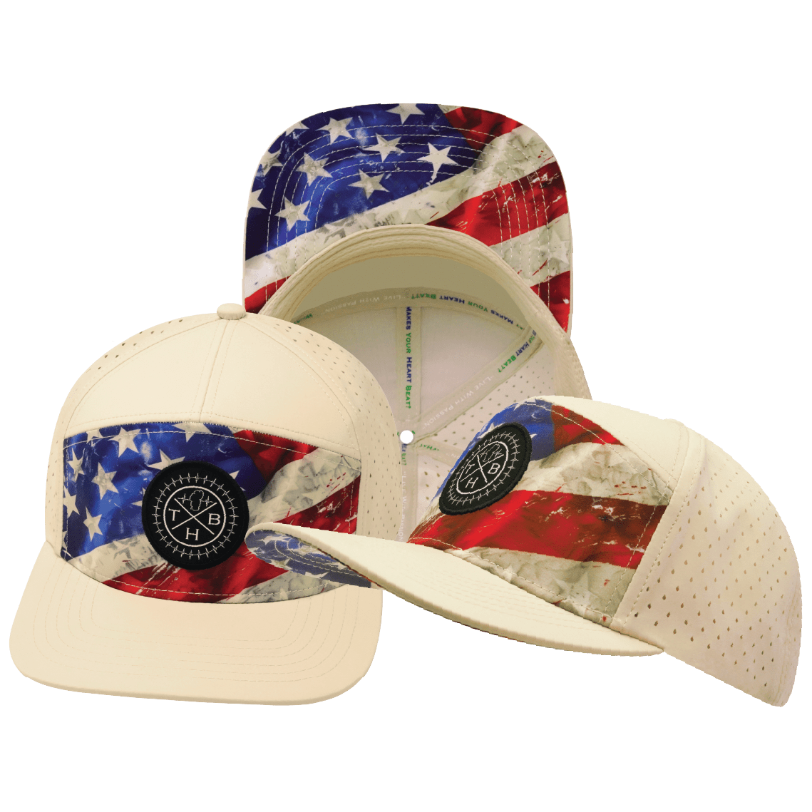 Adult Color Vibes Rugged Flag Laser Mesh Hat