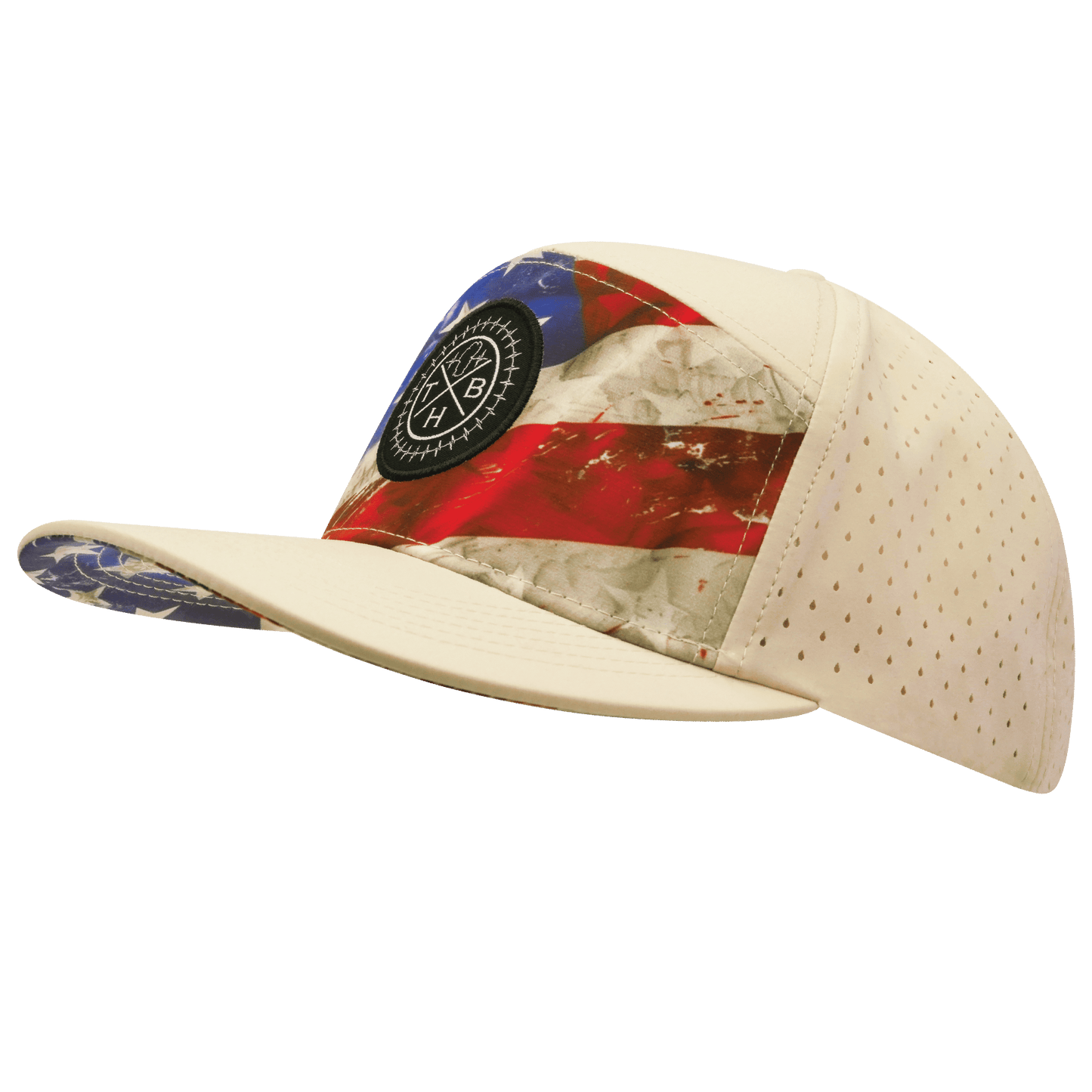 Adult Color Vibes Rugged Flag Laser Mesh Hat