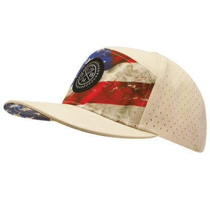 Adult Color Vibes Rugged Flag Laser Mesh Hat