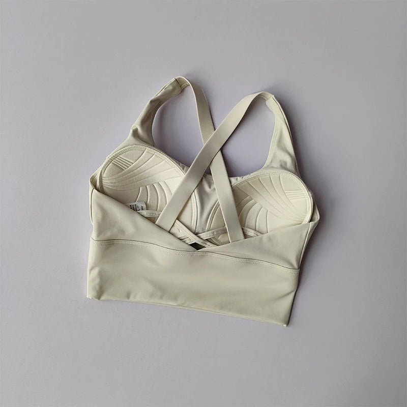 High-Support Sports Bra for Running and Fitness